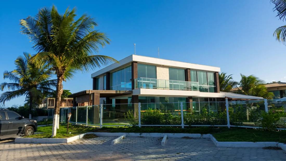 Hotel exterior in daylight