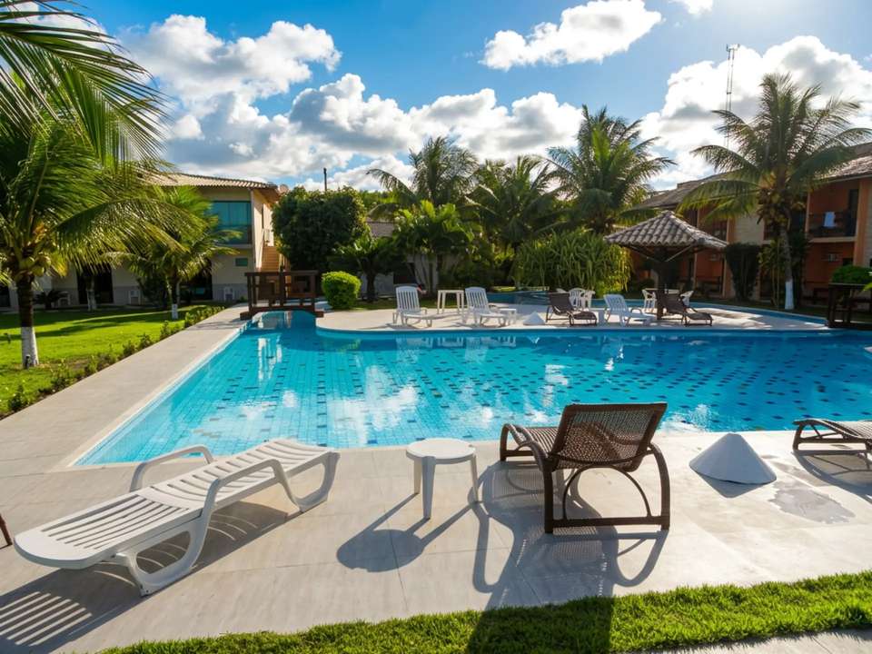 Outdoor swimming pool and garden